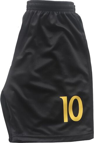 LeenBD No #10 Special Black Edition Kids Soccer Jersey Shirts Football Futbol Socks Set Youth Sizes (Black, 20 (4-5 Years Old)) in Saudi Arabia