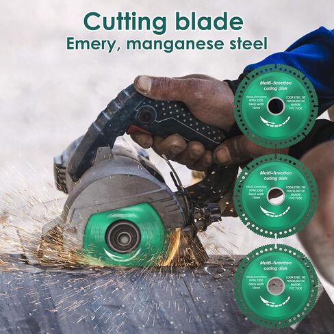 10 Pack 4 Inch Cutting Discs for Angle Grinder 7/8'' Arbor, Max 13,000 RPM, Smooth Cutting in Seconds, Multifunctional Cutting Saw Blade for Ceramic Tile Metal Wood (Green) in Kuwait