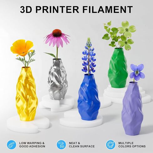 16 Colors PLA Filament 1.75mm Bundle, 250g per Spool, 16 Rolls, 4kg Total, 3D Printer Filament, Individually Vacuum Packed, Dimensional Accuracy +/- 0.02mm in Kuwait