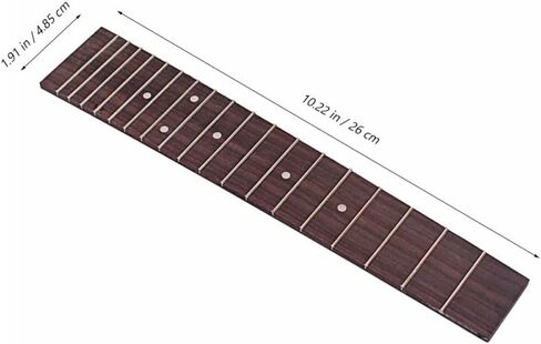 Abaodam Ukulele Fretboard Fingerboard Replacement with 18 Frets for Concert Ukulele Rosewood Guitar Parts Accessory Durable Fingerboard for Repair and Upgrade in Kuwait