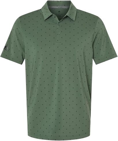 بولو رجالي من adidas Pine Tree، مقاس 2XL، أخضر أكسيد/أسود in Kuwait