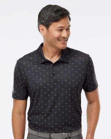 بولو رجالي من adidas Pine Tree، مقاس 2XL، أخضر أكسيد/أسود in Kuwait