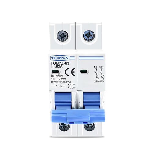 قاطع دائرة صغير بالطاقة الشمسية 2P DC 1000V 3A 6A 10A 16A 20A 25A 32A 40A 50A 63A DC للنظام الكهروضوئي (الحجم: 3A) in Kuwait