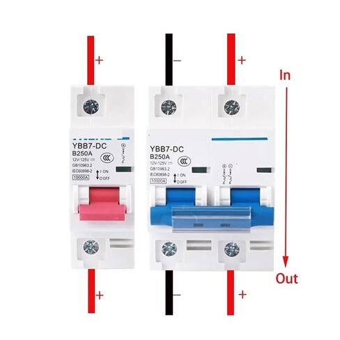 1P 2P 100A 200A 250A DC قواطع 12V 24V 36V 48V 96V 120V DC قطاع دارة حامي البطارية الشمسية (2P، 200A) in Kuwait