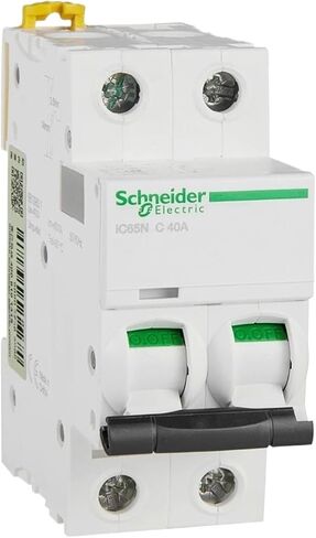 التصدير الأصلي IC65N توزيع حماية قطاع دارة صغيرة C منحنى 2P 40A 400V 50 / 60 هرتز A9F18240 DIN تركيب السكك الحديدية in Kuwait