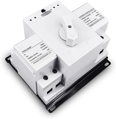 ATS 2P 125A 230V MCB Type Dual Power Automatic Transfer Switch TOQ3-2P/125 PV City Generator in Kuwait