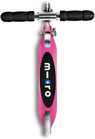 Micro Kickboard | Sprite Foldable LED Scooter for Ages 6+ | Children up to 220 lbs | 2 Wheel | Travel Ready | Adjustable T Bar | Smooth Ride, Motion Activated PU LED Wheels | Swiss Design (Pink) in Kuwait