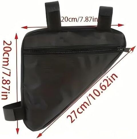 Triangle Bike Frame Bag, Waterproof Reflective Zippered Storage Pouch for MTB Mountain Road Bike Cycling Use (Black) in Kuwait