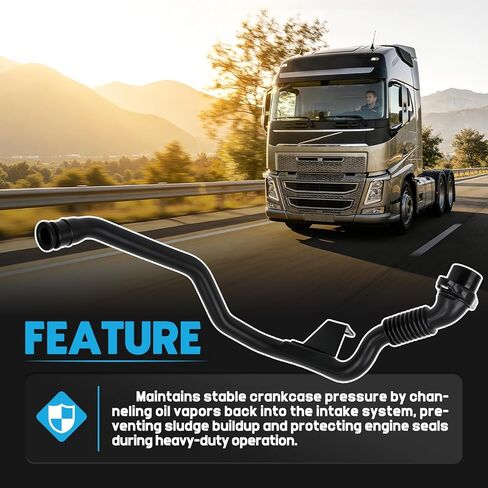 Crankcase Ventilation Pipe Hose PCV Vent Breather Tube Fit For Volvo FH13 FM13 FMX D13 Engine 2009-2018 Heavy Duty Diesel Truck Oil Mist Separator Crankcase Hose Replaces 21169409 20523649 in Kuwait