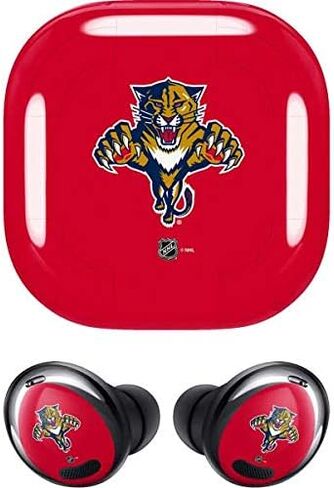 غلاف صوتي من Skinit متوافق مع Samsung Galaxy Buds Pro - تصميم شعار NHL Florida Panthers المرخص رسميًا in Kuwait
