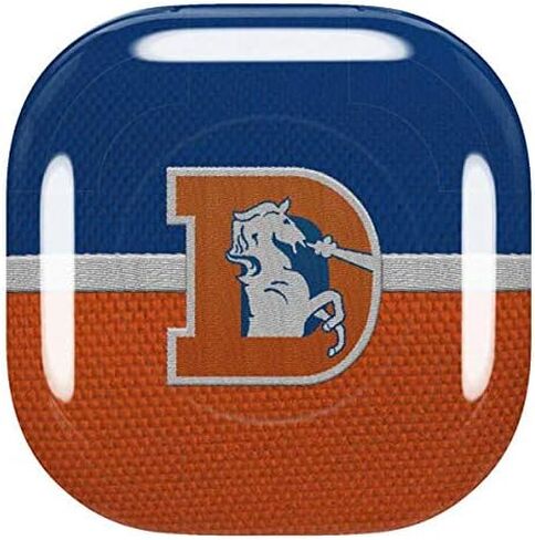 غلاف صوتي من Skinit متوافق مع Samsung Galaxy Buds Pro - تصميم كلاسيكي مرخص رسميًا من NFL Denver Broncos in Kuwait