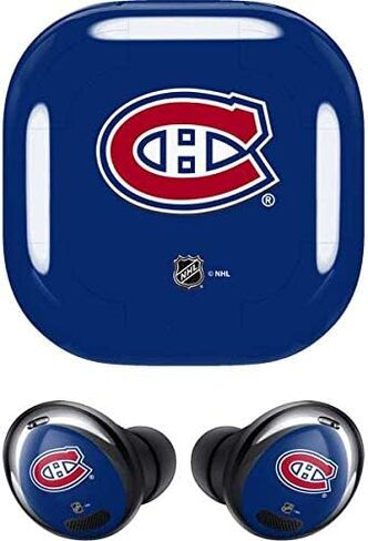 Skinit Decal Audio Skin Compatible with Samsung Galaxy Buds Pro - Officially Licensed NHL Montreal Canadiens Solid Background Design in Kuwait