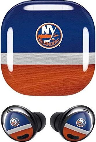 غلاف صوتي من Skinit متوافق مع Samsung Galaxy Buds Pro - تصميم جيرسي مرخص رسميًا من NHL New York Islanders in Kuwait