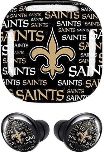 Skinit Decal Audio Skin Compatible with Samsung Galaxy Buds Pro - Officially Licensed NFL New Orleans Saints Black Blast Design in Kuwait