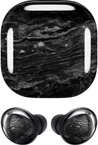 غلاف صوتي من Skinit متوافق مع Galaxy Buds Pro بتصميم أصلي باللون الأسود الكريستالي in Kuwait