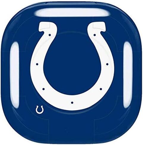 ملصق صوتي من Skinit متوافق مع Samsung Galaxy Buds Pro - تصميم شعار كبير مرخص رسميًا من NFL Indianapolis Colts in Kuwait