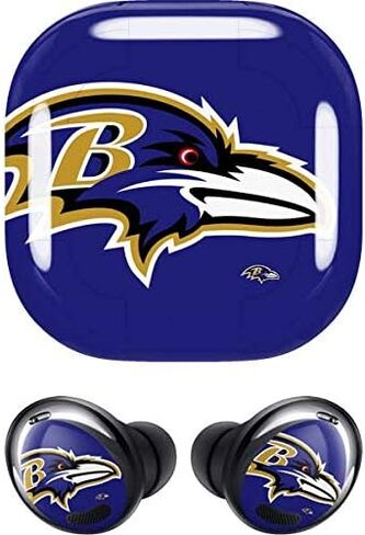 Skinit Decal Audio Skin Compatible with Samsung Galaxy Buds Pro - Officially Licensed NFL Baltimore Ravens Large Logo Design in Kuwait