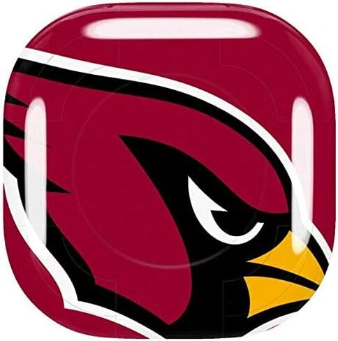 ملصق صوتي من Skinit متوافق مع Samsung Galaxy Buds Pro - تصميم شعار كبير مرخص رسميًا من NFL Arizona Cardinals in Kuwait