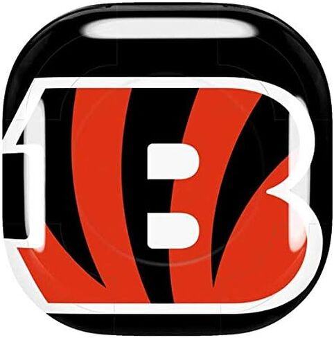 غلاف صوتي من Skinit متوافق مع Galaxy Buds Pro - تصميم شعار كبير مرخص رسميًا من NFL Cincinnati Bengals in Kuwait