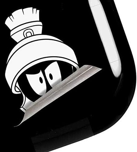 ملصق صوتي من Skinit متوافق مع Samsung Galaxy Buds Pro - تصميم Warner Bros Marvin The Martian باللونين الأسود والأبيض المرخص رسميًا in Kuwait
