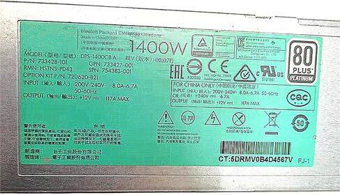 لخادم Gen9 G9 مزود الطاقة 720620-B21 733428-101 1400 واط DPS-1400CB A in Kuwait