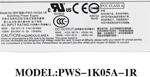 طاقة الخادم فائقة الصغر PWS-1K05A-1R تفكيك الطاقة الزائدة عن الحاجة بقدرة 1000 وات in Kuwait