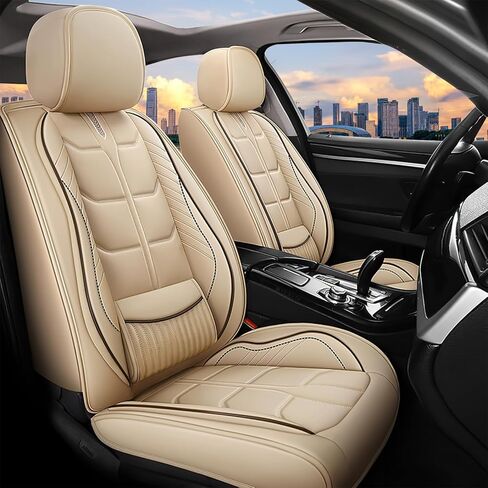 Car Seat Covers Custom Fit for Pacifica 2004-2025,7-Seats PU Leather Seat Covers | Heated & Ventilated | Airbag Compatible |Full Set,Coffee in Saudi Arabia