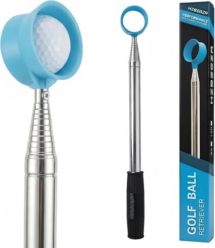 Golf Ball Retriever Telescopic 12Ft/9Ft, Press & Lock Grabber with Thickened Steel Shaft for Water Hazard, Pond, Mud & Deep Rough in Kuwait
