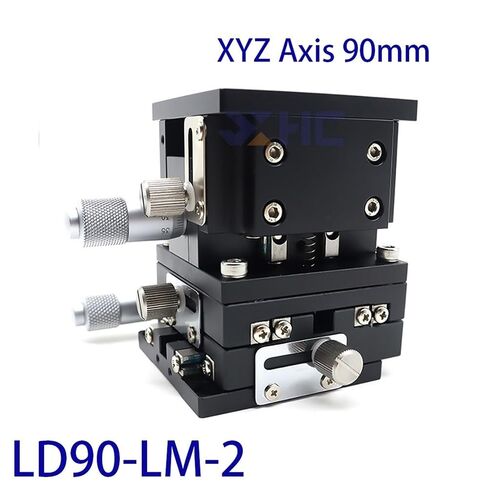 XYZ Axis 90 * 90mm LD90-LM-2 Sliding Table Manual Displacement Platform Linear Stage 1Pcs in Kuwait