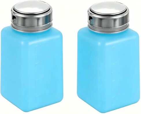 Solvent Alcohol Dispenser 200ml, 2 Pack (white-2pcs) | 6.8oz Capacity, Daily Use, Pump Dispenser, Blue in Kuwait