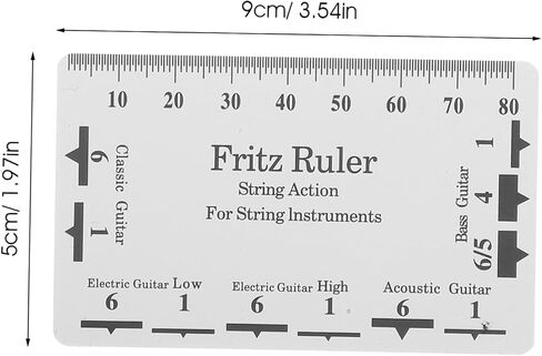 GALPADA 1Set Guitar String Action Gauge Understring Radius Gauge for Accurate Measurements Easy to Use Durable for Bass Repair Setup in Kuwait