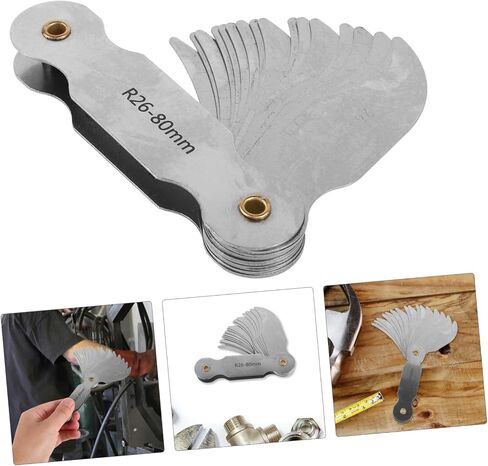 Outanaya Radius Gauge Set Portable Metal Measuring Tool for Concave Convex Measurements Accurate Radius Meter for Woodworking and Engineering Applications in Kuwait