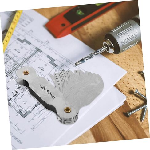 Outanaya Radius Gauge Set Portable Metal Measuring Tool for Concave Convex Measurements Accurate Radius Meter for Woodworking and Engineering Applications in Kuwait