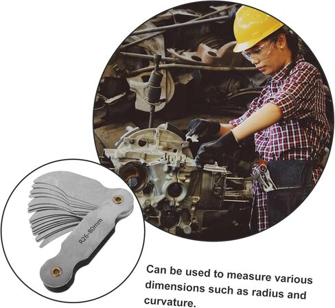 Radius Gauge Assorted Measuring Tool for Concave and Convex Arc Measurement Precision Radius for Various Applications User Friendly Design for Accurate Results in Kuwait
