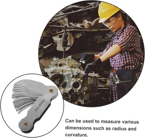 TEHAUX Radius Gauge Durable Concave Convex Measuring Tool for Precision Radius Measurement User Friendly Design for Professionals Beginners for Long Term Use in Kuwait