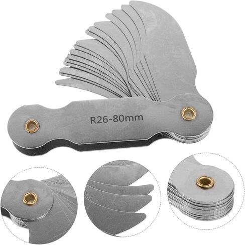 TEHAUX Radius Gauge Durable Concave Convex Measuring Tool for Precision Radius Measurement User Friendly Design for Professionals Beginners for Long Term Use in Kuwait