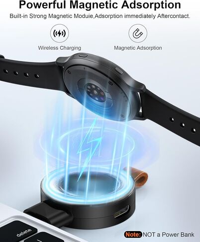 Galaxy Watch 8 Charger, 3 in 1 USB C Magnetic Wireless Fast Charging Dock with USB A Adapter for Samsung Watch Ultra, Travil Essential Portable Wireless Charger for Samsung Galaxy Watch8 Classic 7 6 5 in Kuwait