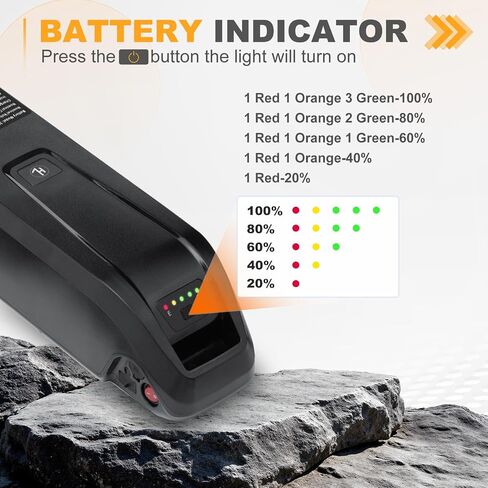 36V 10.4Ah Power Pack – 30A BMS, 5-Pin Base, USB Port, Power Switch, Indicator Light & Safety Lock Compatible with 0–750W Ebike Motors in Kuwait