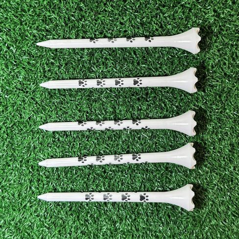 ProActive Sports Paw Print 3 ¼" 100 Pack of Durable 6 Prong Plastic Golf Tees for Dog or Cat Lover - Made in The USA in Kuwait