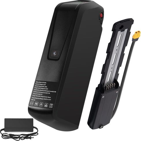 36V 10.4Ah Power Pack – 30A BMS, 5-Pin Base, USB Port, Power Switch, Indicator Light & Safety Lock Compatible with 0–750W Ebike Motors in Kuwait