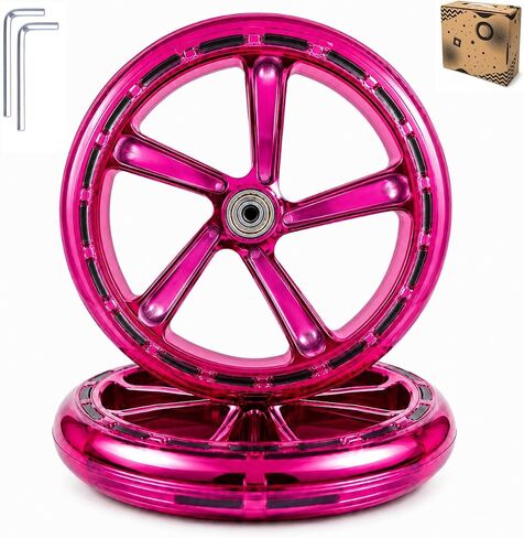 Nattork 2-Pack 200mm Scooter Replacement Wheels - 8-Inch scooter Wheels for teens kids and adult Green color in Kuwait