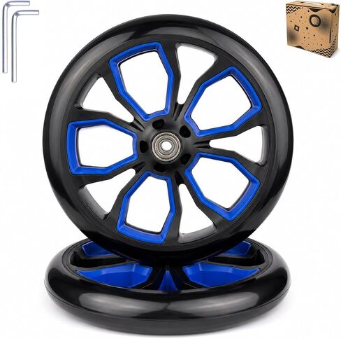 Nattork 2-Pack 200mm Scooter Replacement Wheels - 8-Inch scooter Wheels for teens kids and adult Green color in Kuwait