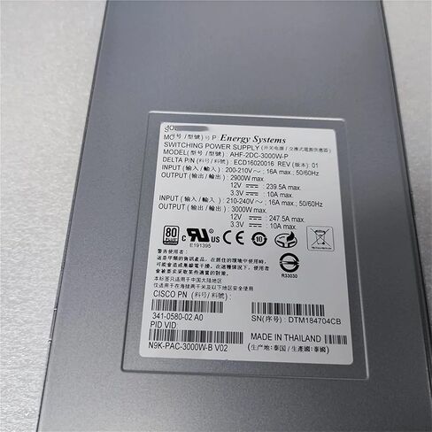 مصدر الطاقة المستخدم في محولات سلسلة N9K-C9504 C9508 C9516 341-0580-02 N9K-PAC-3000W-B in Kuwait