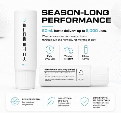 SE7EN Slice Stick Golf Clubface Gel, 50mL Anti Slice Golf Stick for Drivers & Woods, Impact Feedback Golf Training Aid, Helps Reduce Side Spin, Promotes Sweet Spot Contact, Pocket Size Golf Swing Aid in Kuwait