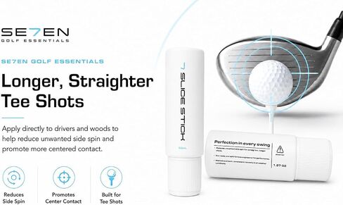 SE7EN Slice Stick Golf Clubface Gel, 50mL Anti Slice Golf Stick for Drivers & Woods, Impact Feedback Golf Training Aid, Helps Reduce Side Spin, Promotes Sweet Spot Contact, Pocket Size Golf Swing Aid in Kuwait