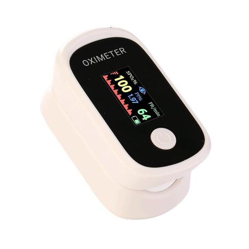 Pulse Oximeter with Respiration, Finger Pulse Oximeter Oxygen Monitor, SpO2 Blood Oxygen Saturation Monitor with Pulse Rate & Perfusion Index, Fast Accurate Readings, OLED Display, Portable for Sports & Home Use in Kuwait
