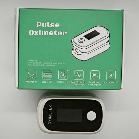 Pulse Oximeter with Respiration, Finger Pulse Oximeter Oxygen Monitor, SpO2 Blood Oxygen Saturation Monitor with Pulse Rate & Perfusion Index, Fast Accurate Readings, OLED Display, Portable for Sports & Home Use in Kuwait