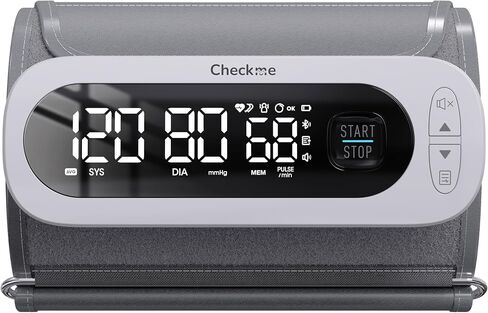 Checkme Rechargeable Blood Pressure Monitor, Automatic Upper Arm BP Machine, Large Clear Numbers, 2-User Mode, 2x199 Memories, Large Cuff, Unlimited Cloud Storage via Bluetooth APP in Kuwait