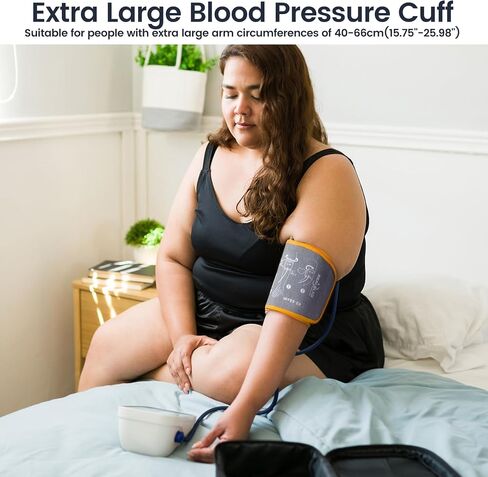 سوار ضغط دم كبير جدًا للأذرع الكبيرة، مقاس XXL Bp (40-66 سم) - 6 موصلات مختلفة لضغط الدم متوافقة مع جميع أجهزة قياس ضغط الدم تقريبًا in Kuwait
