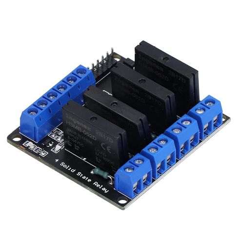 4 Channel Solid State Relay Module, High Level DC Control, Fast Switching 3-24V for Industrial Automation Home Appliances in Kuwait